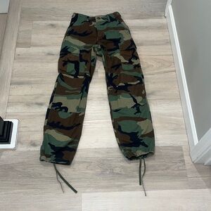 Men’s Women’s Cargo Parachute Trousers Camouflage Woodland Combat